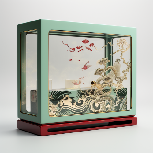 Chinese classical style acrylic display case