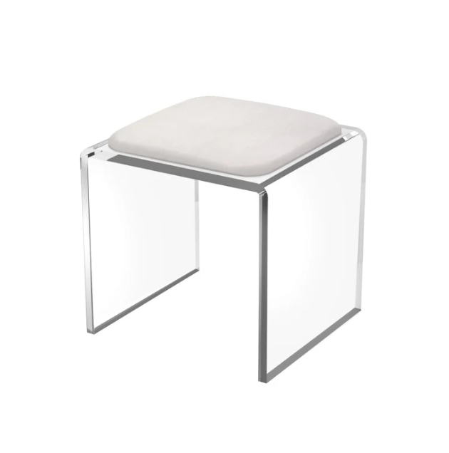 Modern design Clear Acrylic Waterfall Stool