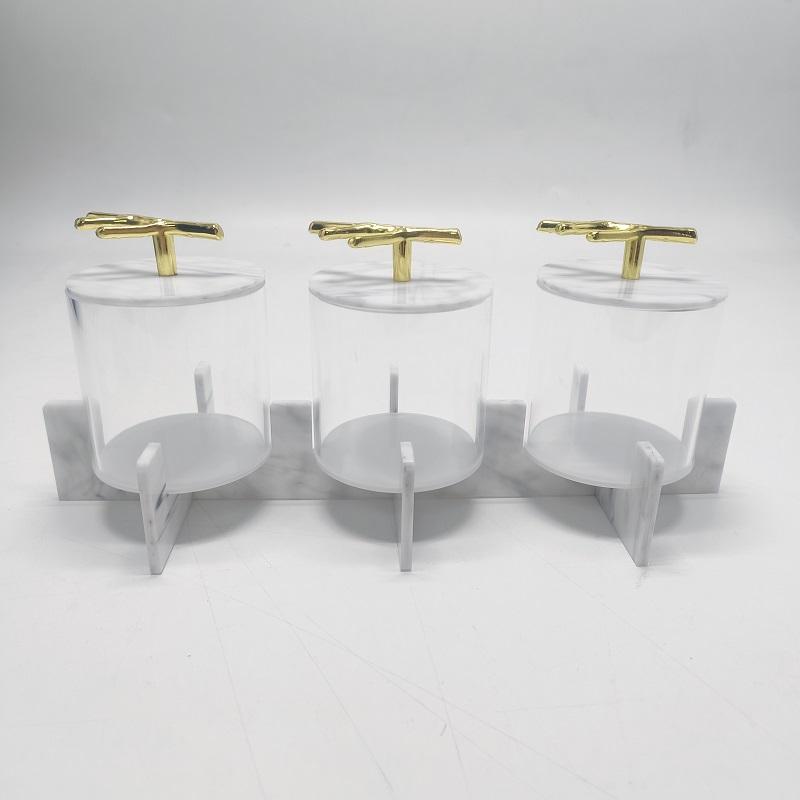 Custom Lucite Twig Dip Bowl Set