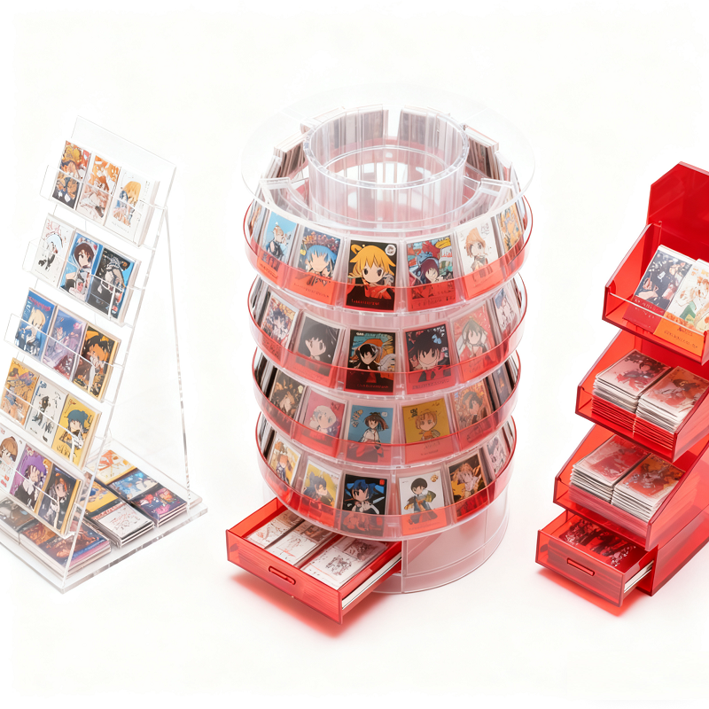 Acrylic Display Retail Stand with Top Shelf