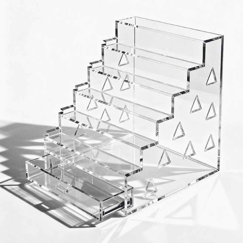 Acrylic cosmetic display stands