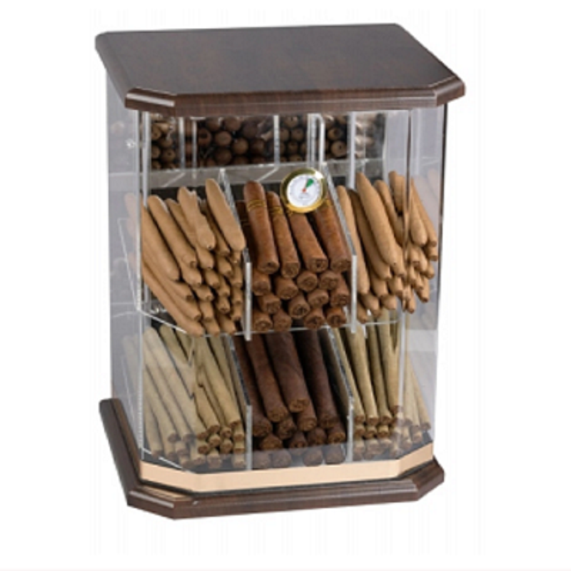 Custom Acrylic Cigar Humidor Display Cabinet with wood
