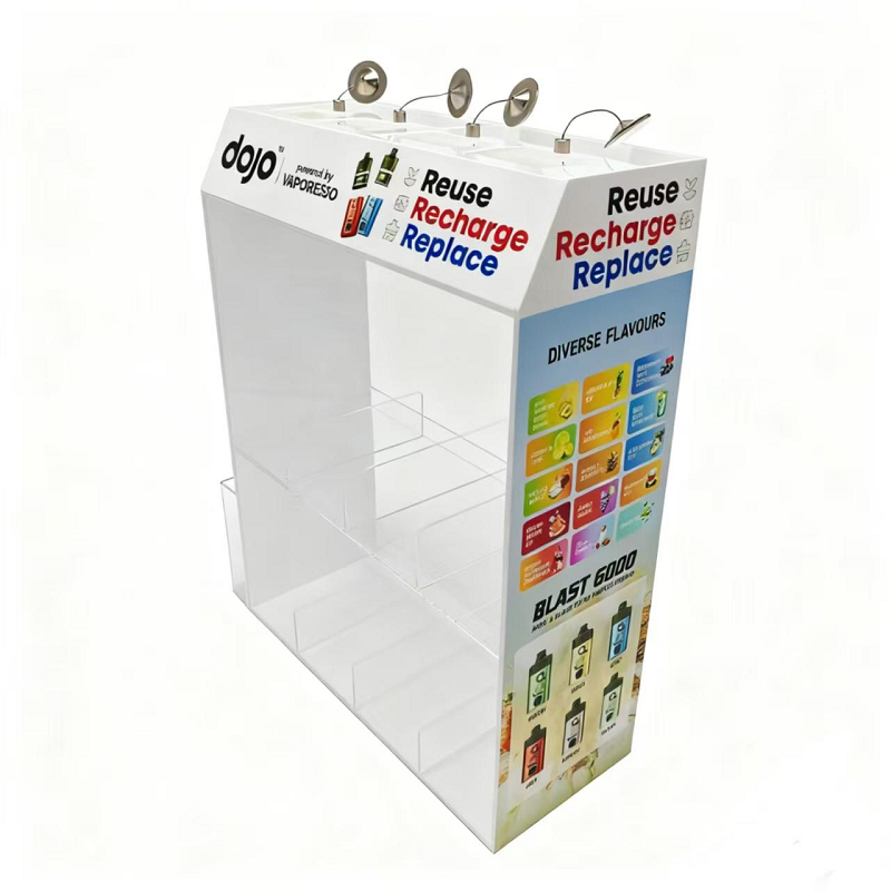 Custom Vape Display Stand with security tag