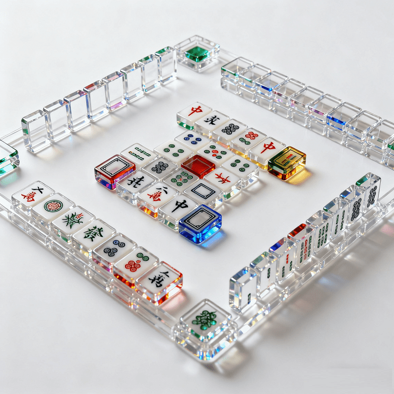 Acrylic mahjong set